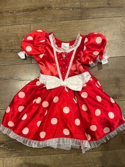 Disney Store Classic Red Polka Dot Minnie Mouse Costume Dress Toddler 2/3 XXS