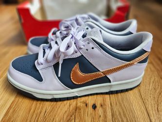 Nike Dunk Low SE Copper Swoosh Womens SZ 8 Youth Size 6.5Y