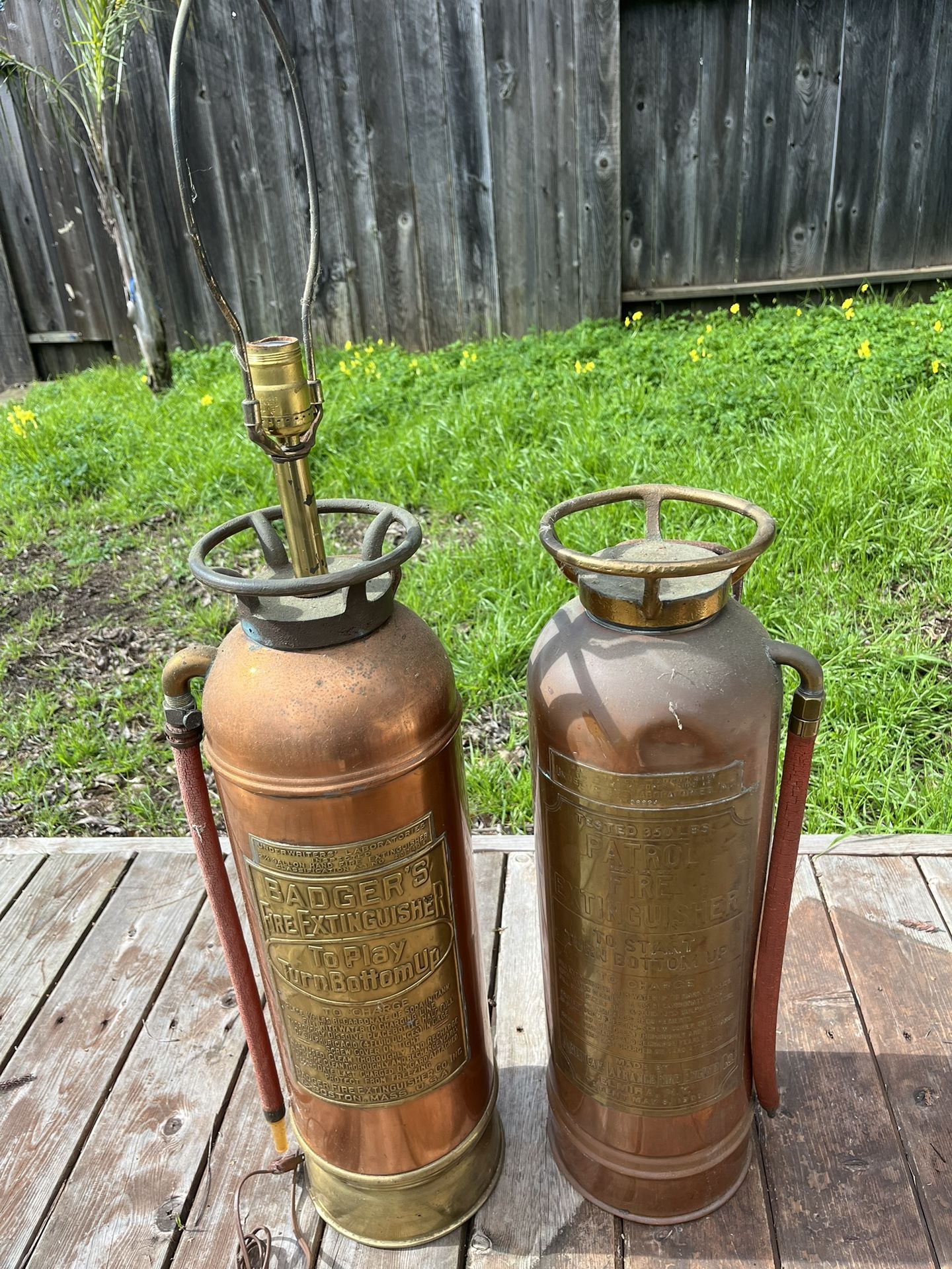 1930’s Brass Fire Extinguisher 