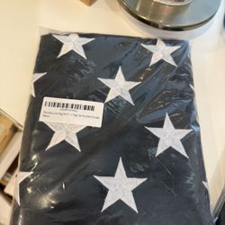 Thin Blue Line Flag: 4x6 ft with Embroidered Stars - Sewn Stripes - Brass Grommets - UV Protection - Black White and Blue American Police Flag Honorin