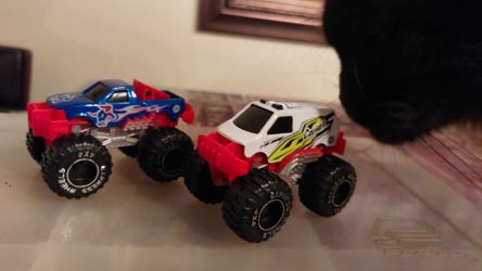 Hot wheels match box cars in a case