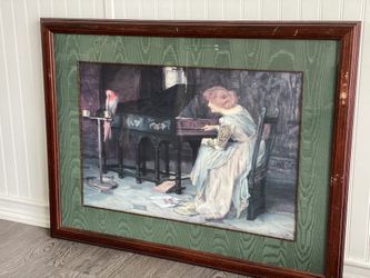 Print Of The Original Painting “The Music Lesson” Francis Sydney Muschamp (1(contact info removed))