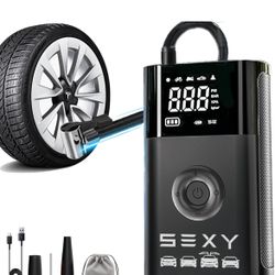 VINBYEE Tire Inflator Air Compressor for Tesla Model 3 Y X S,Cordless Portable Air Pump