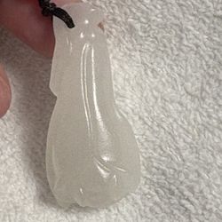 PLANT (Chinese Cabbage?) PENDANT Adjustable Cord NECKLACE