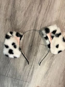 Dalmatian Faux Fur Animal Ears Headband