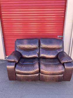 Leather Recliner Loveseat Sofa Couch 