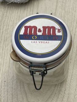 Glass M&M Jar
