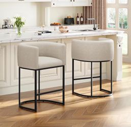 Modern barrel Bar stools set of 2