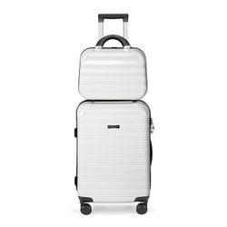 NEW 2-piece Rolling Luggage Set, White