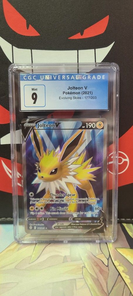 Jolteon V FULL ART Evolving Skies CGC 9