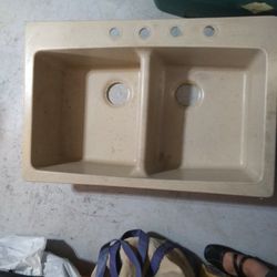 Fiberglass Double Sink