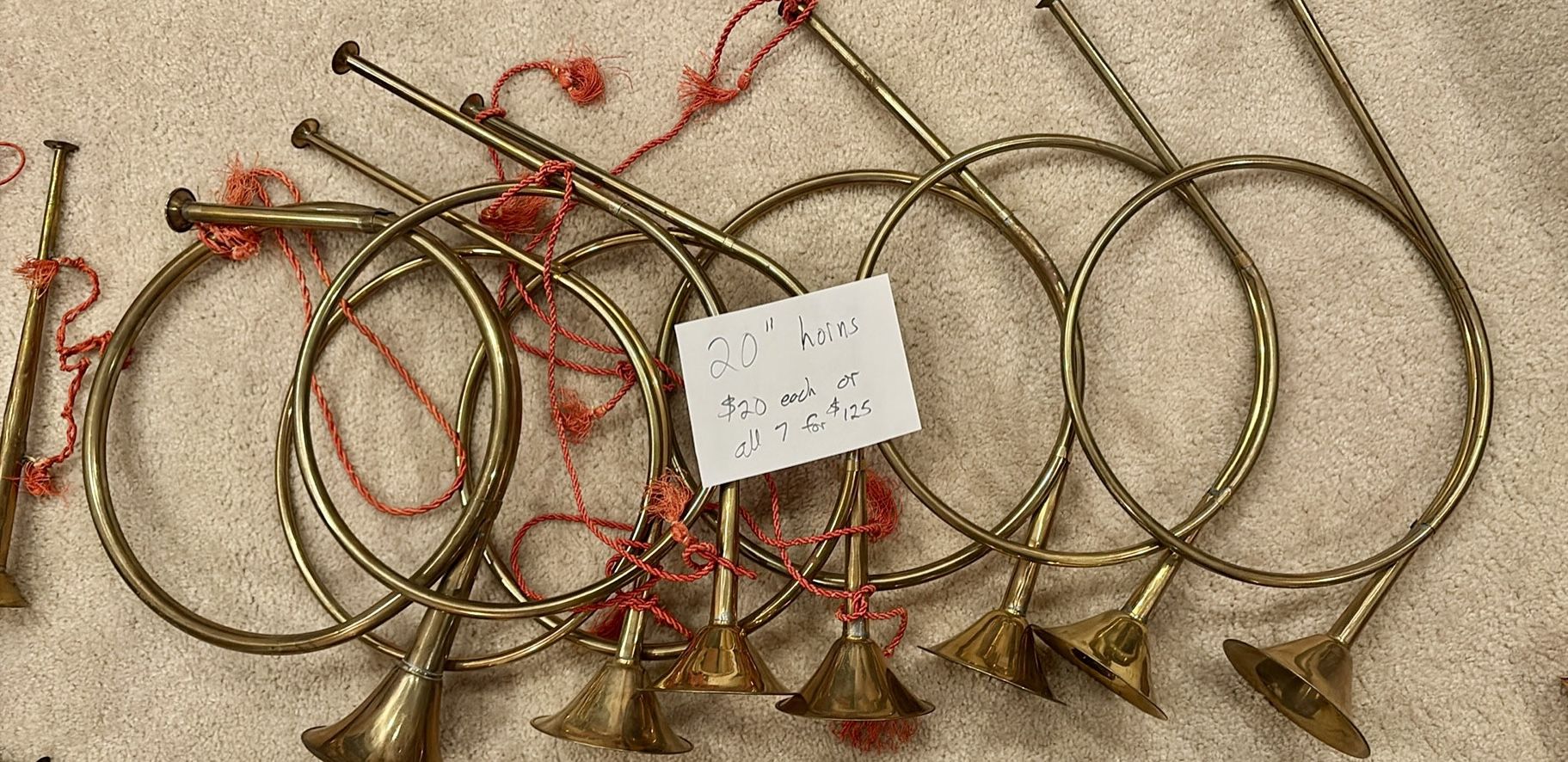 43 Brass Horns Bugles Trumpets Ornaments Decorations