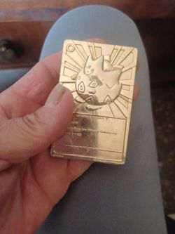 Gold plated pokemon card