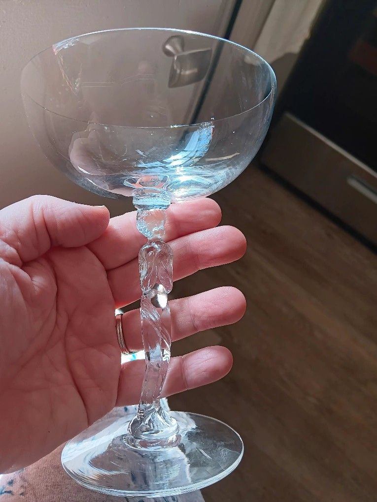 VINTAGE 1960'S FRENCH NUDE CHAMPAGNE GLASSES