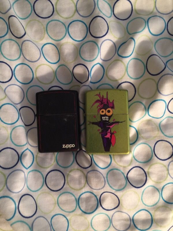 Two zippo lighters
