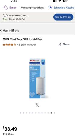 Ultrasonic Mini Humidifier From CVS Open Box