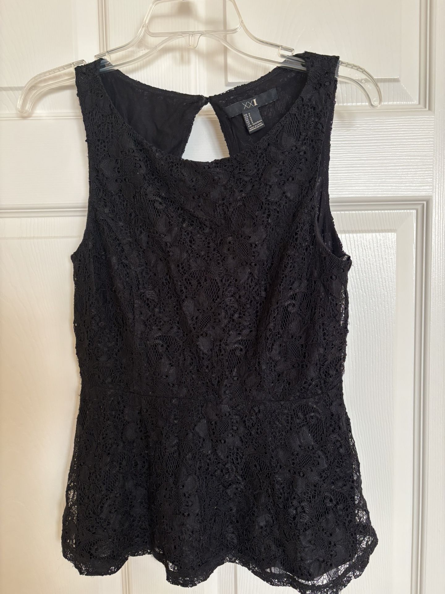 Black Lace Top, Size S