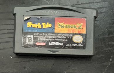 Nintendo Game Boy Advance Shrek 2 + Shark Tale 2-in-1 GBA Cartridge Activision