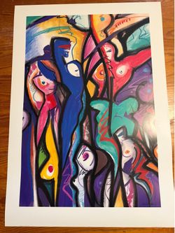 Alfred Gockel, ‘Under the blue moon’ artwork - signed