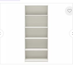 White 5-Shelf Bookcase NEW