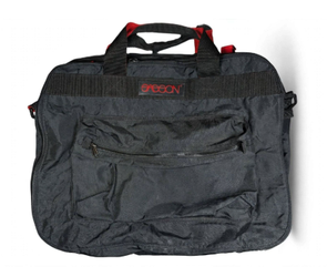 Vintage Sasson Duffle Bag 80s Weekender Travel Tote Black Red Large Carry-On