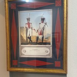Vintage W. King Ambler  framed print. Series Chronicling the Uniforms of Napoleon's Grande Armée.