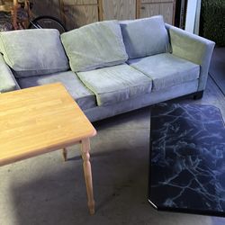 Couch, Table, TV Stand for Sale