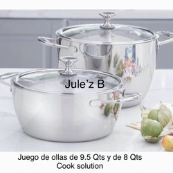 Princess House Set De Ollas De 8 Qts Y De 9.5 Qts Cook Solution Nuevas En Sus Cajas