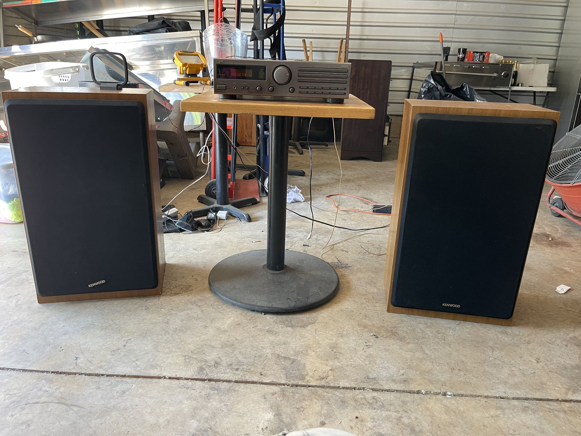 Kenwood Floor Speakers With JVC Receiver