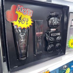 Moschino Toy Boy Gift Set For Men Perfume Para Hombre 3 Pcs 