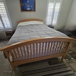 Bed Frame With Serta Perfect Sleeper Pillow Top Mattress and Box Spring