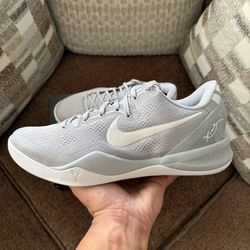 NIKE KOBE 8 PROTRO 'WOLF GREY' BASKETBALL SHOES SIZE 10 MEN