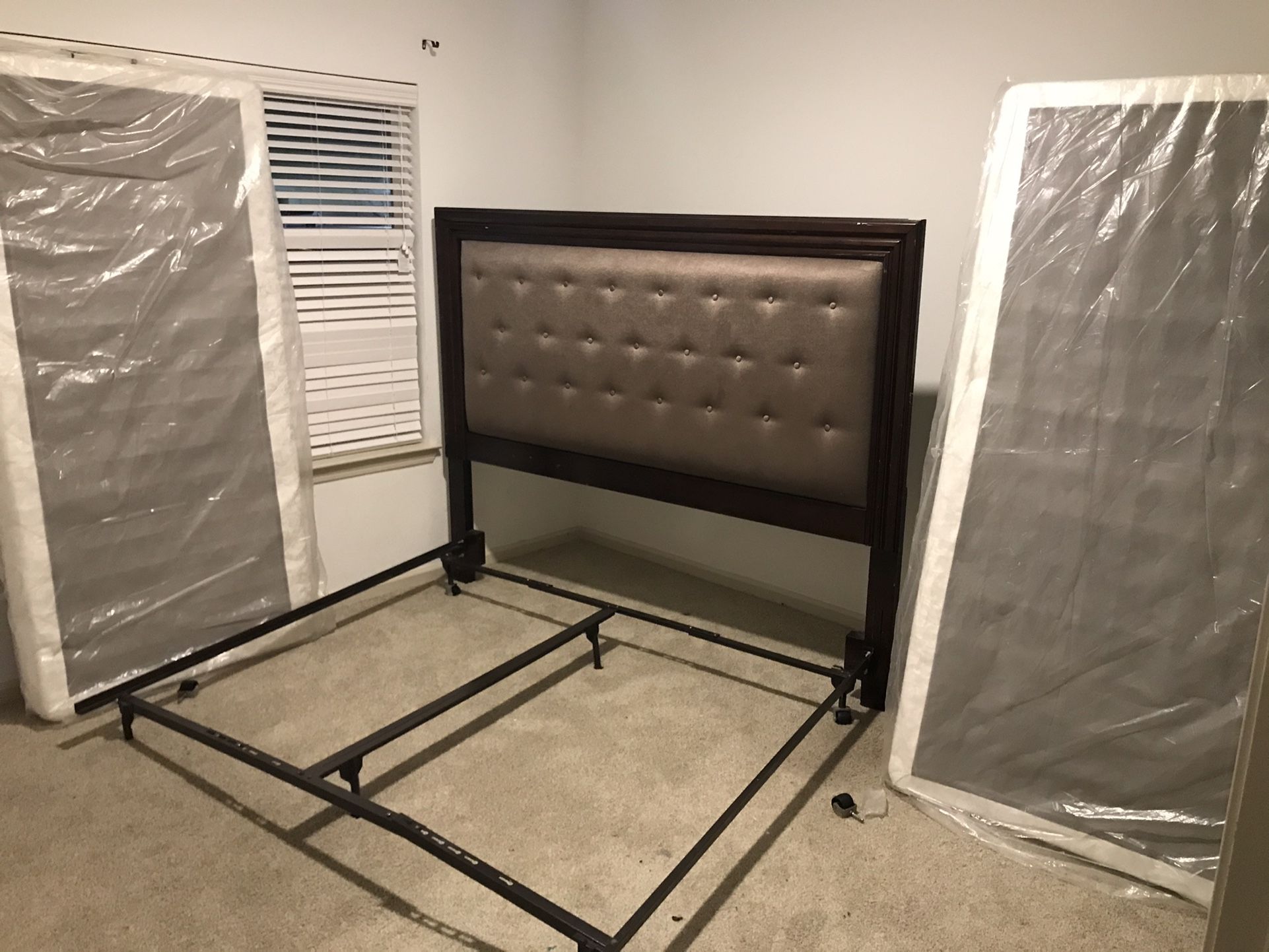 King Size Bed Adjustable Frame + Box Spring