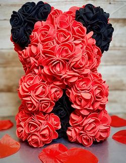Red & Black Rose Bear