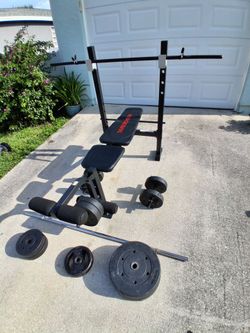 Bench and weight set
