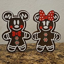 Minnie & Mickey Gingerbread Christmas Decor / Gift