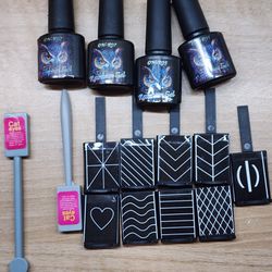 Magnetic Gel Nail Polish And 11 Magnet Wands 