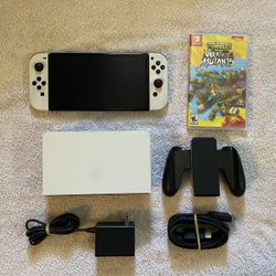 Nintendo Switch OLED with Ninja Turtles Game