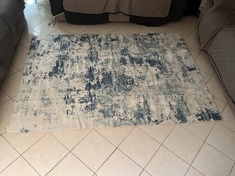 Blue And White Carpet