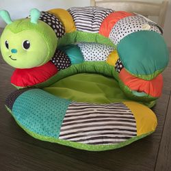 Infantino Prop-A-Pillar Tummy Time & Seated Support, Baby Floor Seat for Tummy Time & Early Sitting, Soft, Supportive, Engaging