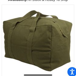 Olive Drab Canvas Parachute Cargo Bag