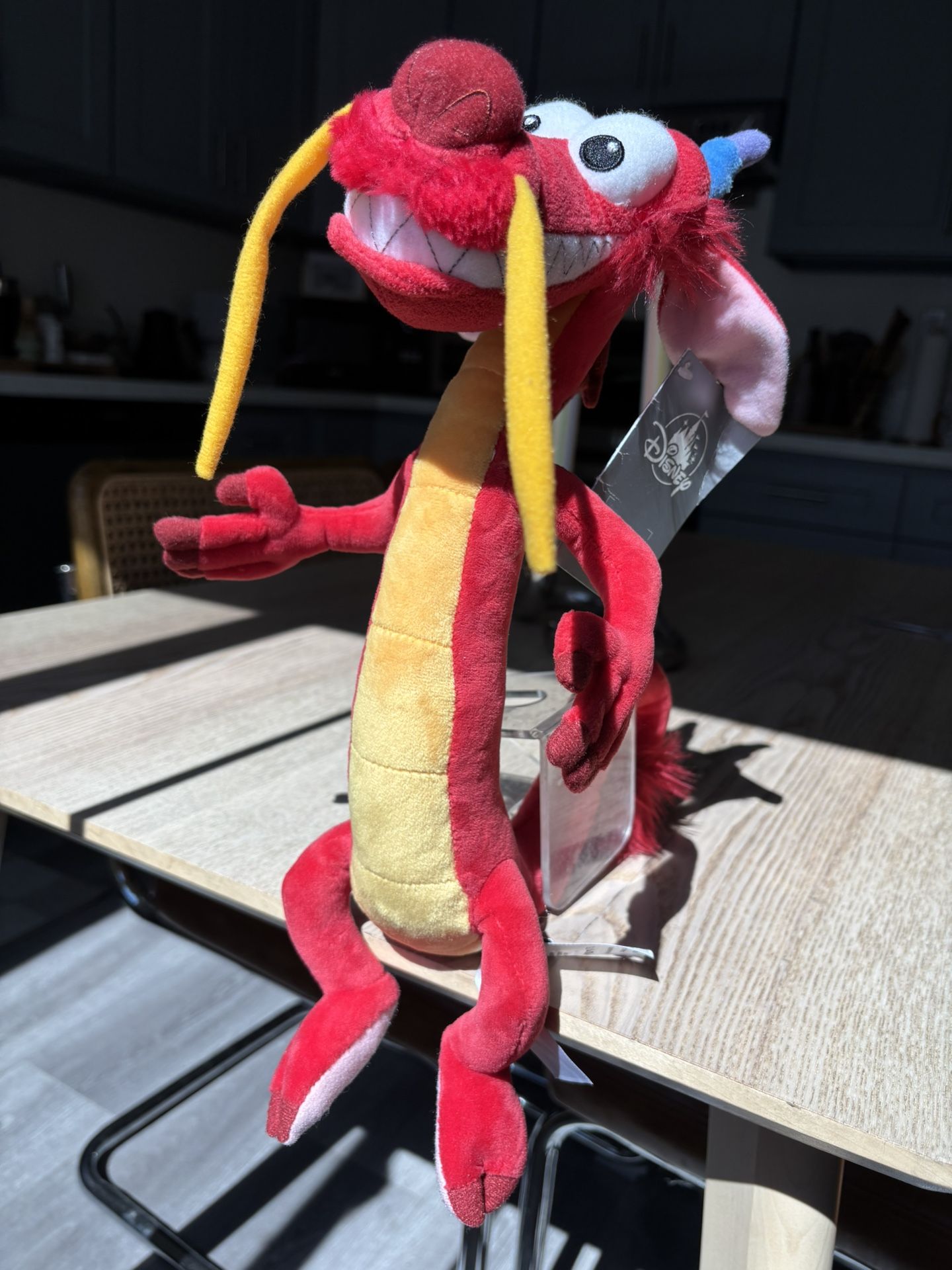 Disney Store Mulan Mushu Dragon Plush Soft Toy Stuffed Animal 15"