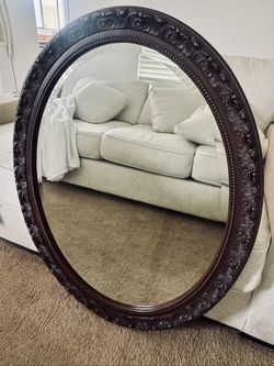 Large Mirror Wooden Frame