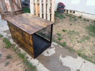 Wood Dog Crate Furniture Cover