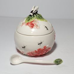 Edie Rose Sugar Bowl and Spoon Hydrangea Collection