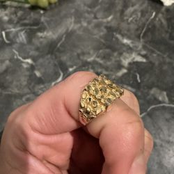 Gold Nugget Ring 