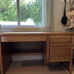 Solid Wood Desk In Great Condition