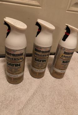 New lot of 3 cans of rust- oleum universal advance on Miller send all surface paint satin white 12 ounce can