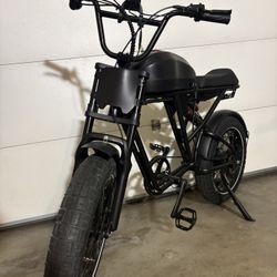 NEW 35+ MPH Electric Bike Dual Suspension•Black Sport Cruiser 