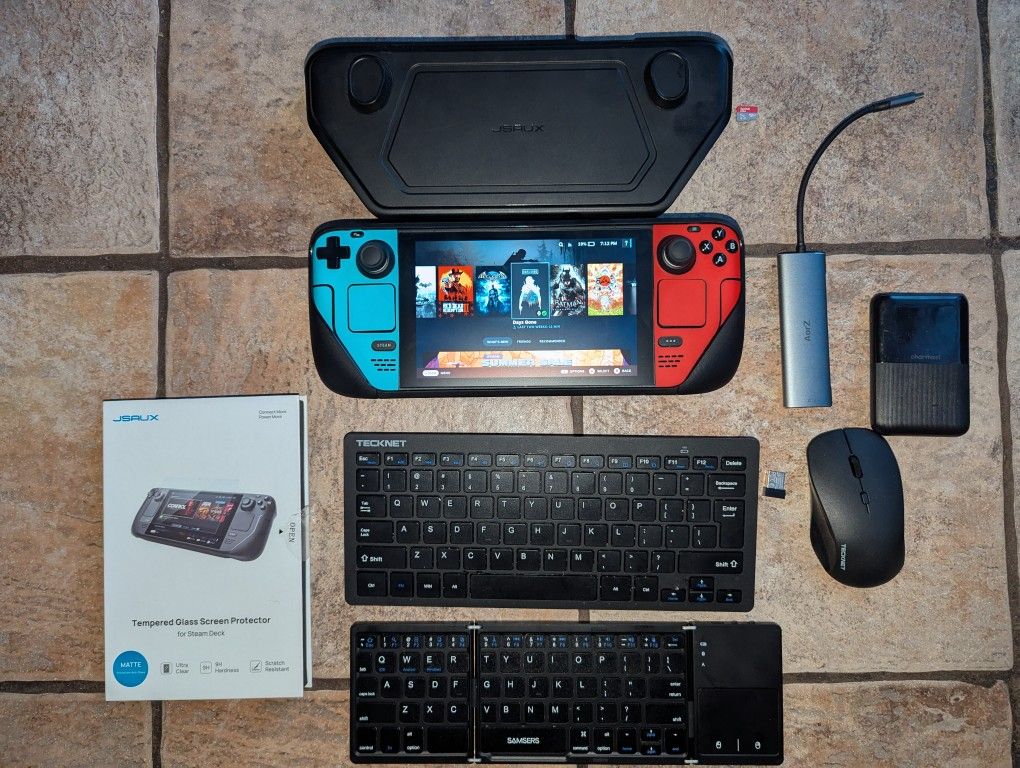 Steam Deck 256 + 1TB SD Card + Accessories